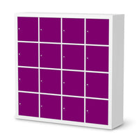 Selbstklebende Folie Flieder Dark - IKEA Expedit Regal 16 Türen - weiss