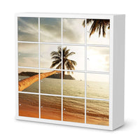 Selbstklebende Folie Paradise - IKEA Expedit Regal 16 Türen - weiss