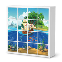 Selbstklebende Folie Pirates - IKEA Expedit Regal 16 Türen - weiss