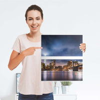 Selbstklebende Folie Brooklyn Bridge - IKEA Hemnes Kommode 2 Schubladen - Folie