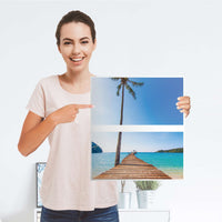 Selbstklebende Folie Caribbean - IKEA Hemnes Kommode 2 Schubladen - Folie