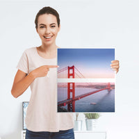 Selbstklebende Folie Golden Gate - IKEA Hemnes Kommode 2 Schubladen - Folie