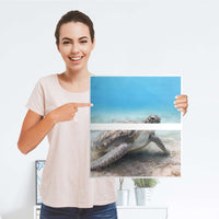Selbstklebende Folie Green Sea Turtle - IKEA Hemnes Kommode 2 Schubladen - Folie
