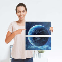 Selbstklebende Folie Planet Blue - IKEA Hemnes Kommode 2 Schubladen - Folie