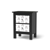 Selbstklebende Folie Hoppel - IKEA Hemnes Kommode 2 Schubladen - schwarz