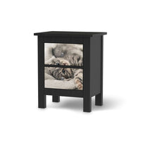 Selbstklebende Folie Kitty the Cat - IKEA Hemnes Kommode 2 Schubladen - schwarz
