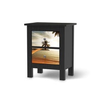 Selbstklebende Folie Paradise - IKEA Hemnes Kommode 2 Schubladen - schwarz