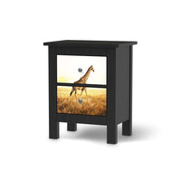 Selbstklebende Folie Savanna Giraffe - IKEA Hemnes Kommode 2 Schubladen - schwarz