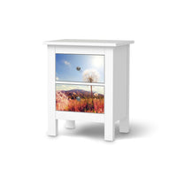 Selbstklebende Folie Dandelion - IKEA Hemnes Kommode 2 Schubladen - weiss