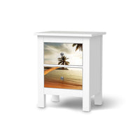 Selbstklebende Folie Paradise - IKEA Hemnes Kommode 2 Schubladen - weiss