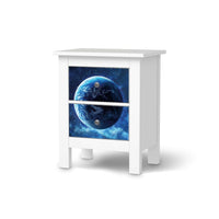 Selbstklebende Folie Planet Blue - IKEA Hemnes Kommode 2 Schubladen - weiss