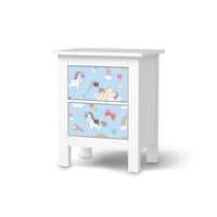 Selbstklebende Folie Rainbow Unicorn - IKEA Hemnes Kommode 2 Schubladen - weiss