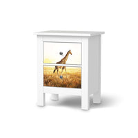 Selbstklebende Folie Savanna Giraffe - IKEA Hemnes Kommode 2 Schubladen - weiss