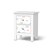 Selbstklebende Folie Sweet Dreams - IKEA Hemnes Kommode 2 Schubladen - weiss