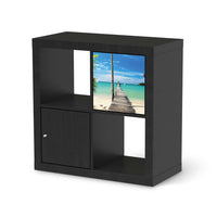 Selbstklebende Folie Blue Water - IKEA Kallax Regal 1 Türe - schwarz
