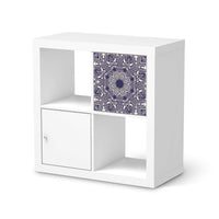 Selbstklebende Folie Blue Mandala - IKEA Kallax Regal 1 Türe - weiss