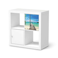 Selbstklebende Folie Blue Water - IKEA Kallax Regal 1 Türe - weiss