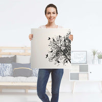 Selbstklebende Folie Tree and Birds 2 - IKEA Lack Tisch 78x78 cm - Folie