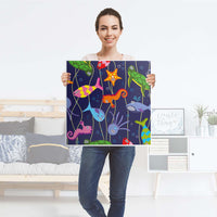 Selbstklebende Folie Underwater Life - IKEA Lack Tisch 78x78 cm - Folie