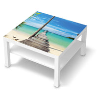 Selbstklebende Folie Blue Water - IKEA Lack Tisch 78x78 cm - weiss