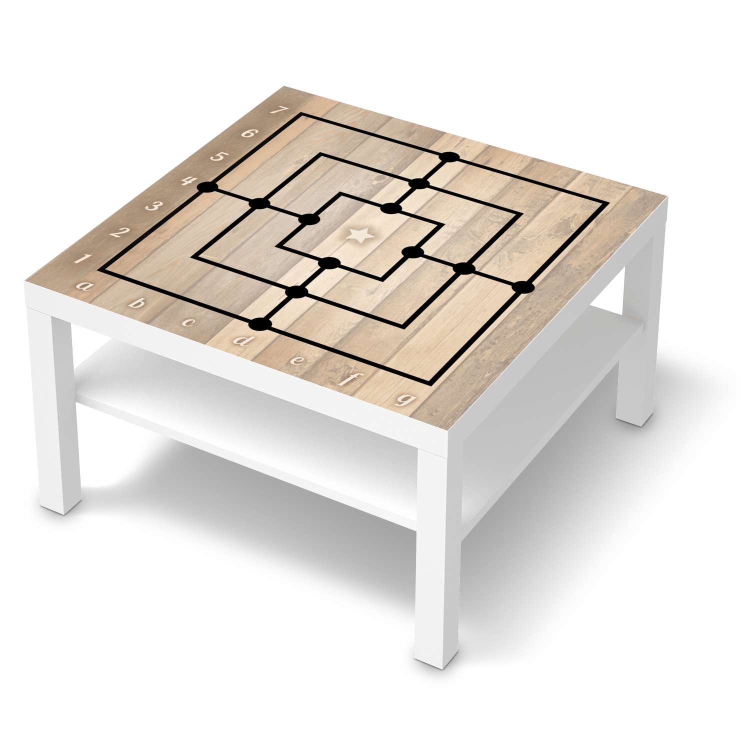 Selbstklebende Folie - Lack Tisch 78x78 cm (IKEA) - Spieltisch Mühle –  creatisto