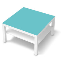 Selbstklebende Folie Türkisgrün Light - IKEA Lack Tisch 78x78 cm - weiss