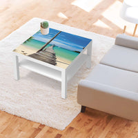 Selbstklebende Folie Blue Water - IKEA Lack Tisch 78x78 cm - Wohnzimmer