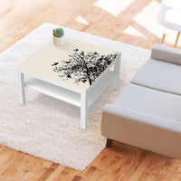 Selbstklebende Folie Tree and Birds 2 - IKEA Lack Tisch 78x78 cm - Wohnzimmer
