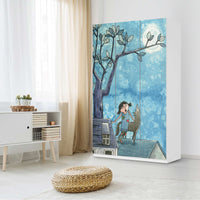 Selbstklebende Folie Nocturnal Pleasure - IKEA Pax Schrank 236 cm Höhe - 3 Türen - Kinderzimmer