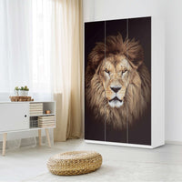 Selbstklebende Folie Wild Eyes - IKEA Pax Schrank 236 cm Höhe - 3 Türen - Schlafzimmer