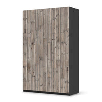 Selbstklebende Folie Dark washed - IKEA Pax Schrank 236 cm Höhe - 3 Türen - schwarz