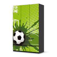 Selbstklebende Folie Goal - IKEA Pax Schrank 236 cm Höhe - 3 Türen - schwarz