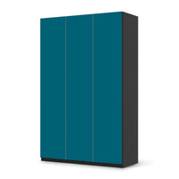 Selbstklebende Folie Türkisgrün Dark - IKEA Pax Schrank 236 cm Höhe - 3 Türen - schwarz