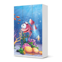 Selbstklebende Folie Bubbles - IKEA Pax Schrank 236 cm Höhe - 3 Türen - weiss