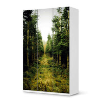 Selbstklebende Folie Green Alley - IKEA Pax Schrank 236 cm Höhe - 3 Türen - weiss
