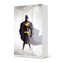 Selbstklebende Folie Mr. Black - IKEA Pax Schrank 236 cm Höhe - 3 Türen - weiss