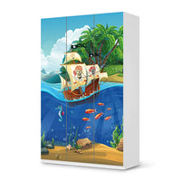 Selbstklebende Folie Pirates - IKEA Pax Schrank 236 cm Höhe - 3 Türen - weiss