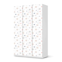 Selbstklebende Folie Sweet Dreams - IKEA Pax Schrank 236 cm Höhe - 3 Türen - weiss