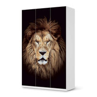 Selbstklebende Folie Wild Eyes - IKEA Pax Schrank 236 cm Höhe - 3 Türen - weiss