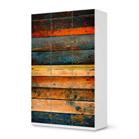Selbstklebende Folie Wooden - IKEA Pax Schrank 236 cm Höhe - 3 Türen - weiss