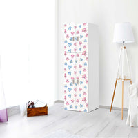 Selbstklebende Folie Eulenparty - IKEA Stuva / Fritids kombiniert - 2 große Türen und 2 kleine Türen - Kinderzimmer