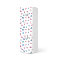 Selbstklebende Folie Eulenparty - IKEA Stuva / Fritids kombiniert - 2 große Türen und 2 kleine Türen - weiss