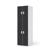 Selbstklebende Folie Grau Dark - IKEA Stuva / Fritids kombiniert - 2 große Türen und 2 kleine Türen - weiss