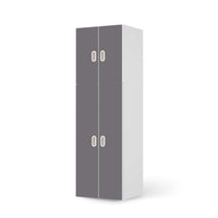 Selbstklebende Folie Grau Light - IKEA Stuva / Fritids kombiniert - 2 große Türen und 2 kleine Türen - weiss