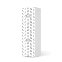 Selbstklebende Folie Hoppel - IKEA Stuva / Fritids kombiniert - 2 große Türen und 2 kleine Türen - weiss