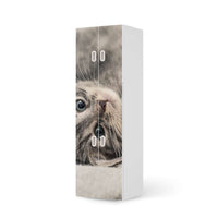 Selbstklebende Folie Kitty the Cat - IKEA Stuva / Fritids kombiniert - 2 große Türen und 2 kleine Türen - weiss