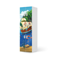 Selbstklebende Folie Pirates - IKEA Stuva / Fritids kombiniert - 2 große Türen und 2 kleine Türen - weiss