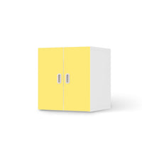 Selbstklebende Folie Gelb Light - IKEA Stuva / Fritids Schrank - 2 kleine Türen - weiss