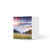 Selbstklebende Folie Herbstwald - IKEA Stuva / Fritids Schrank - 2 kleine Türen - weiss