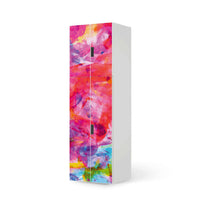 Selbstklebende Folie Abstract Watercolor - IKEA Stuva kombiniert - 2 große Türen und 2 kleine Türen (Kombination 2) - weiss